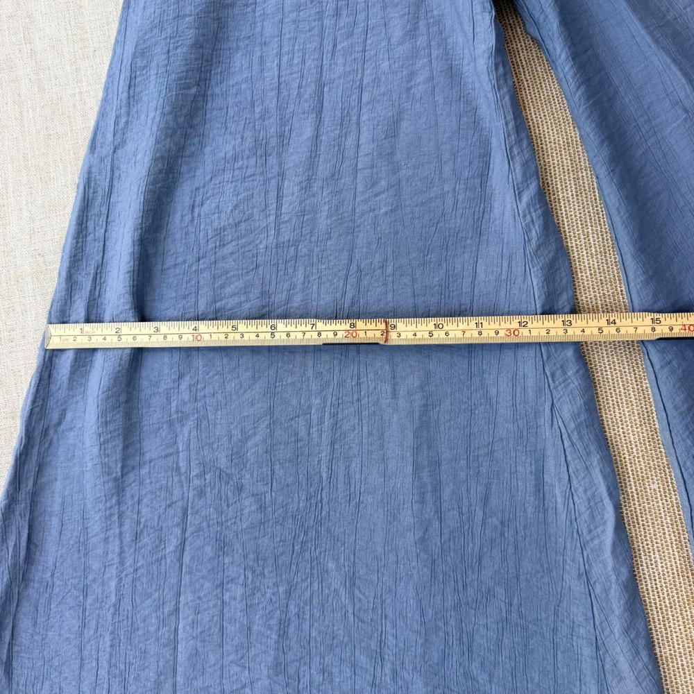 Cider‎ Blue Textured Wide Leg High Rise Pants Small - Picture 4 of 8
